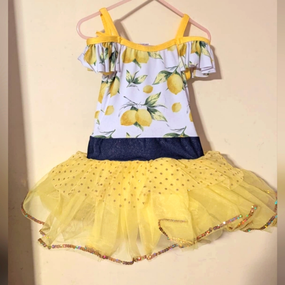 A Wish Come True dance tutu costume with lemon print